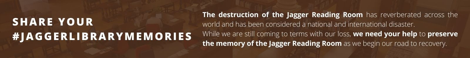 Share your Jagger Library Memories with us to preserve the memory of Jagger Library