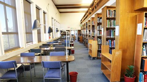 Inside main reading room of Built Environment Library