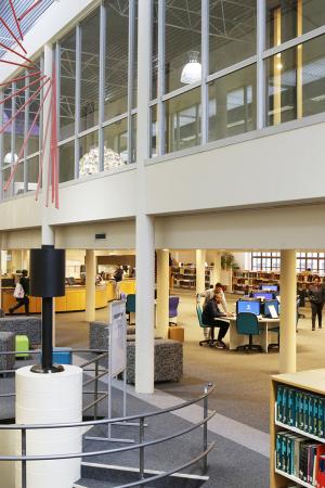 The Hub inside Chancellor Oppenheimer Library